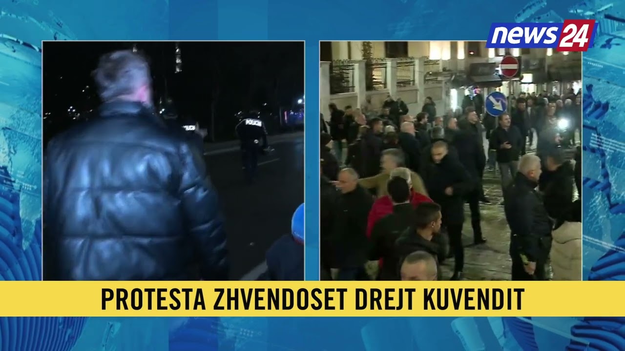 Protesta zhvendoset para Parlamentit, vijojnë përplasjet me forcat e rendit