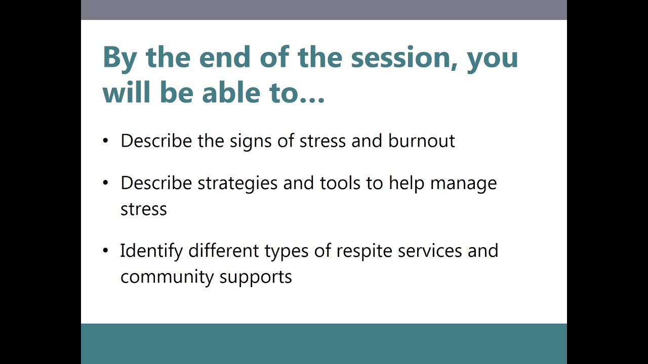 Managing Caregiver Stress