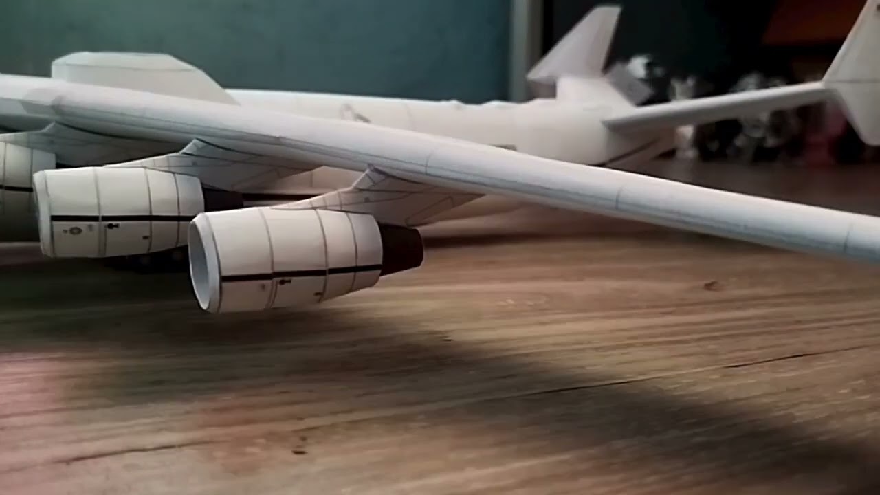Papercraft airplane antonov 225(full video)vidio pause 