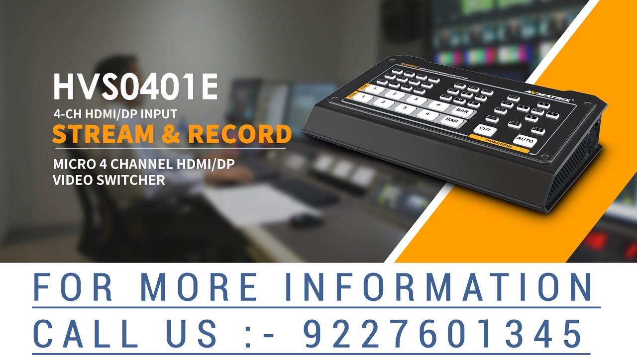AVMATRIX 401E - VIDEO SWITCHER DEMO BY RAJU JIYANI