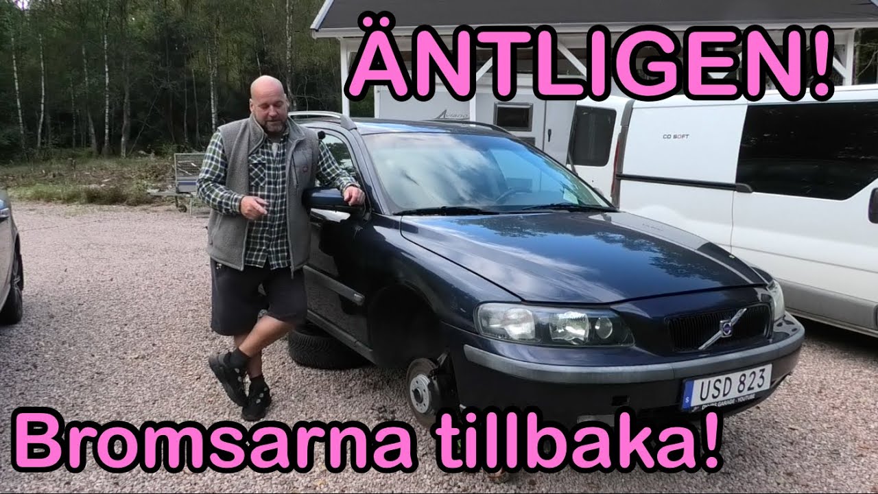 Montering av bromsar fram och bak på Volvo V70