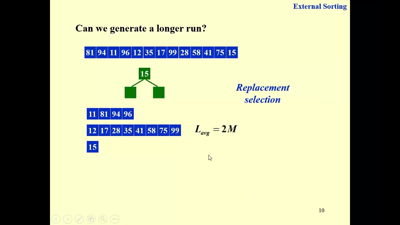 55 External Sorting (Run Generation and Merge)