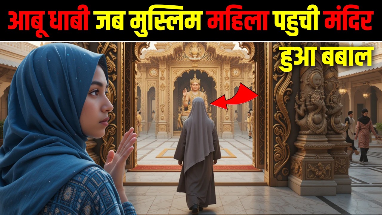आबू धाबी जब मुस्लिम महिला पहुची मंदिर (हुआ बबाल) ! BAPS Hindu Mandir, Abu Dhabi