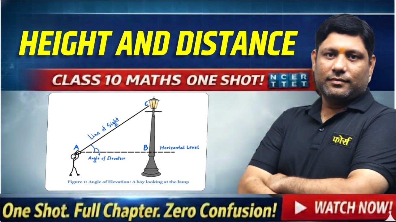 Height & Distance 🔥 | Class 10 Maths | Trigonometry Full Chapter Explained 📐