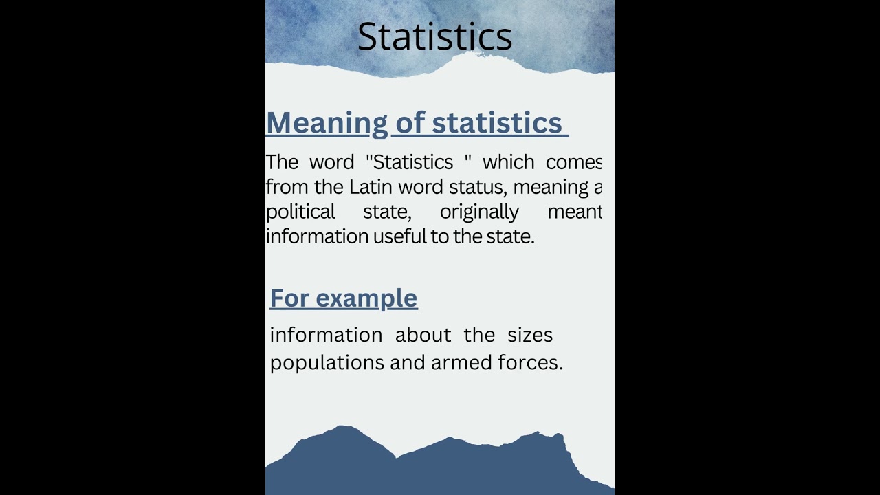 Statistics meaning #Statistics #Statisticsmeaning