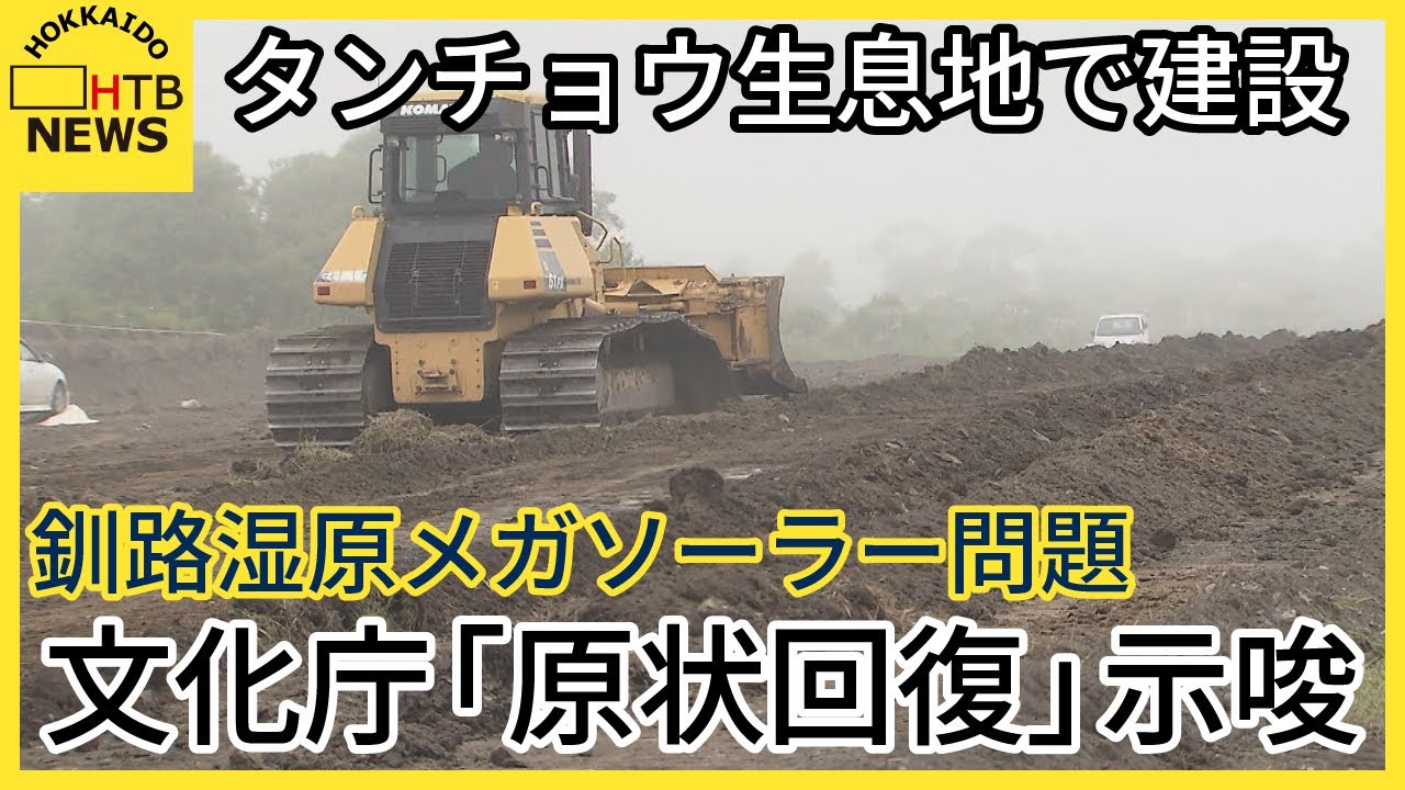 タンチョウ生息地でメガソーラー建設 文化庁、調査不十分の場合「原状回復」示唆 釧路湿原メガソーラー問題