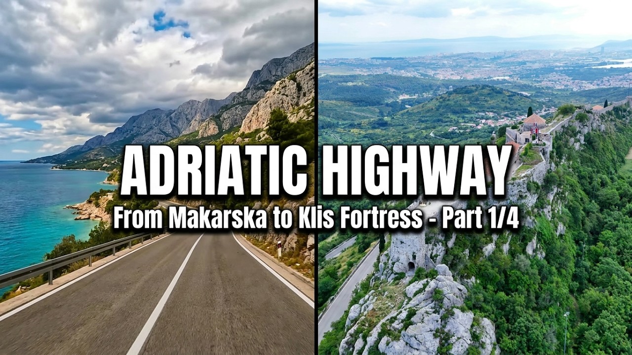 From Makarska to Klis fortress, Croatia - part 1/4 - relaxing drive on Adriatic Highway