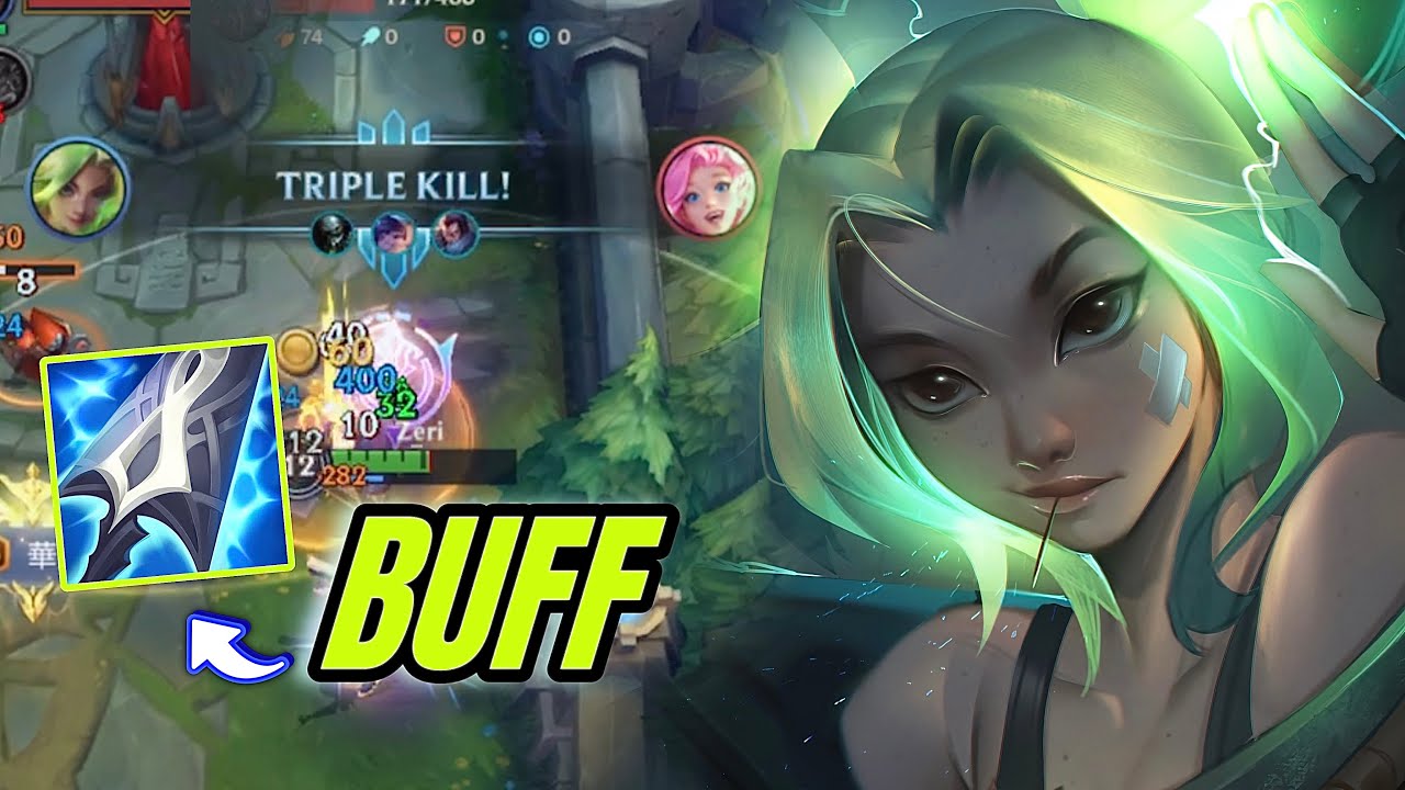 Wild Rift Zeri with Buff Muramana So OP in Patch 5.1d | Zeri MURAMANA is Back - Pro Builds!