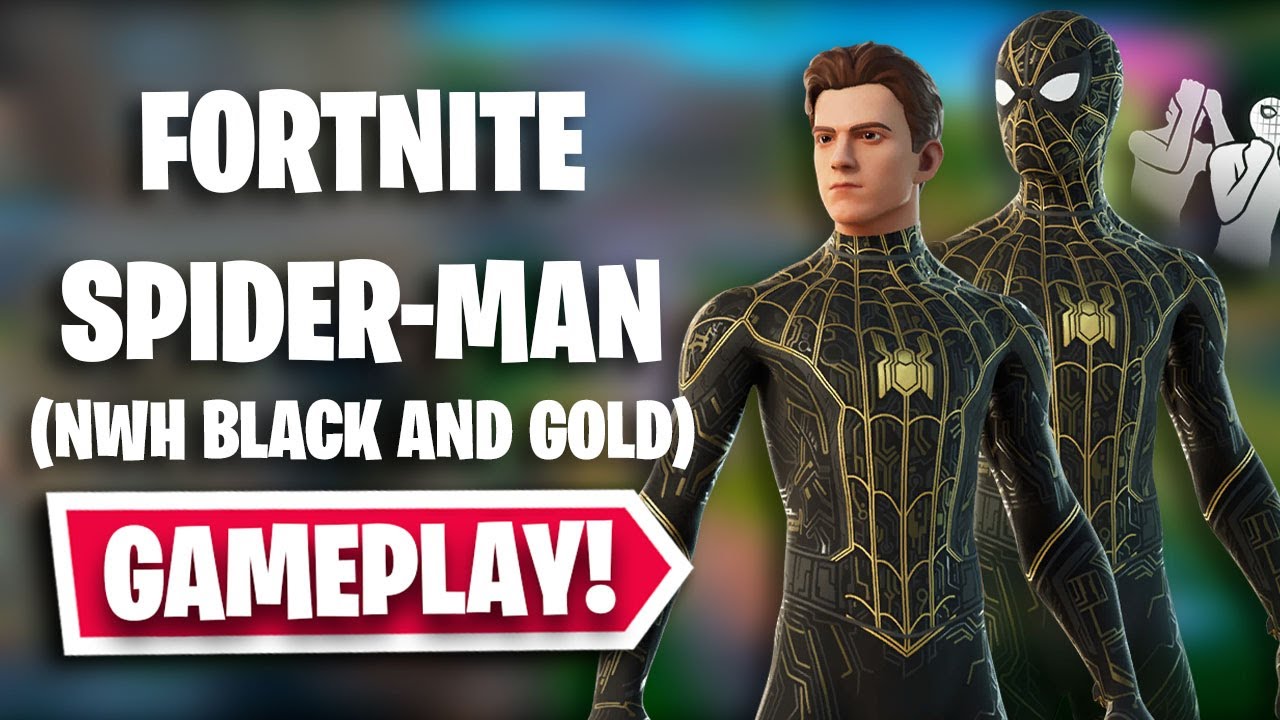 SPIDER-MAN (NO WAY HOME) (BLACK AND GOLD) Gameplay in Fortnite! | Fortnite x Spider-Man: No Way Home