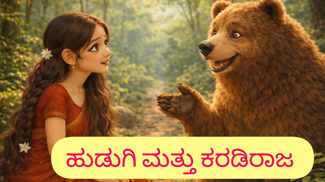 ಹುಡುಗಿ ಮತ್ತು ಕರಡಿರಾಜ #kidsvideo #kannadastories #moralstories #storytime #kids