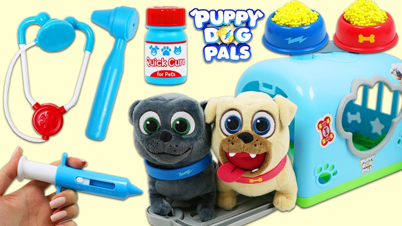 Puppy Dog Pals Bingo and Rolly Grow Huge and Visit Pet Vet!