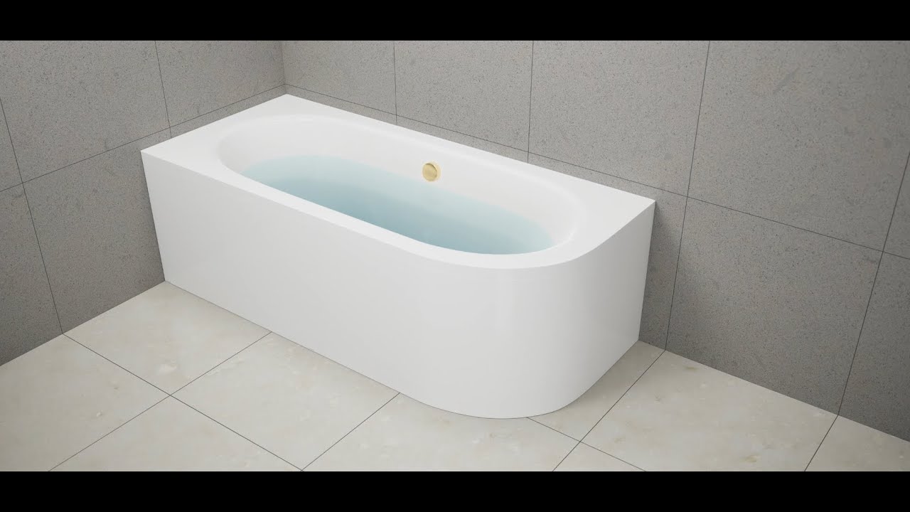 ECOLAM Besco Montage der Badewanne Eckbadewanne mit Schürze