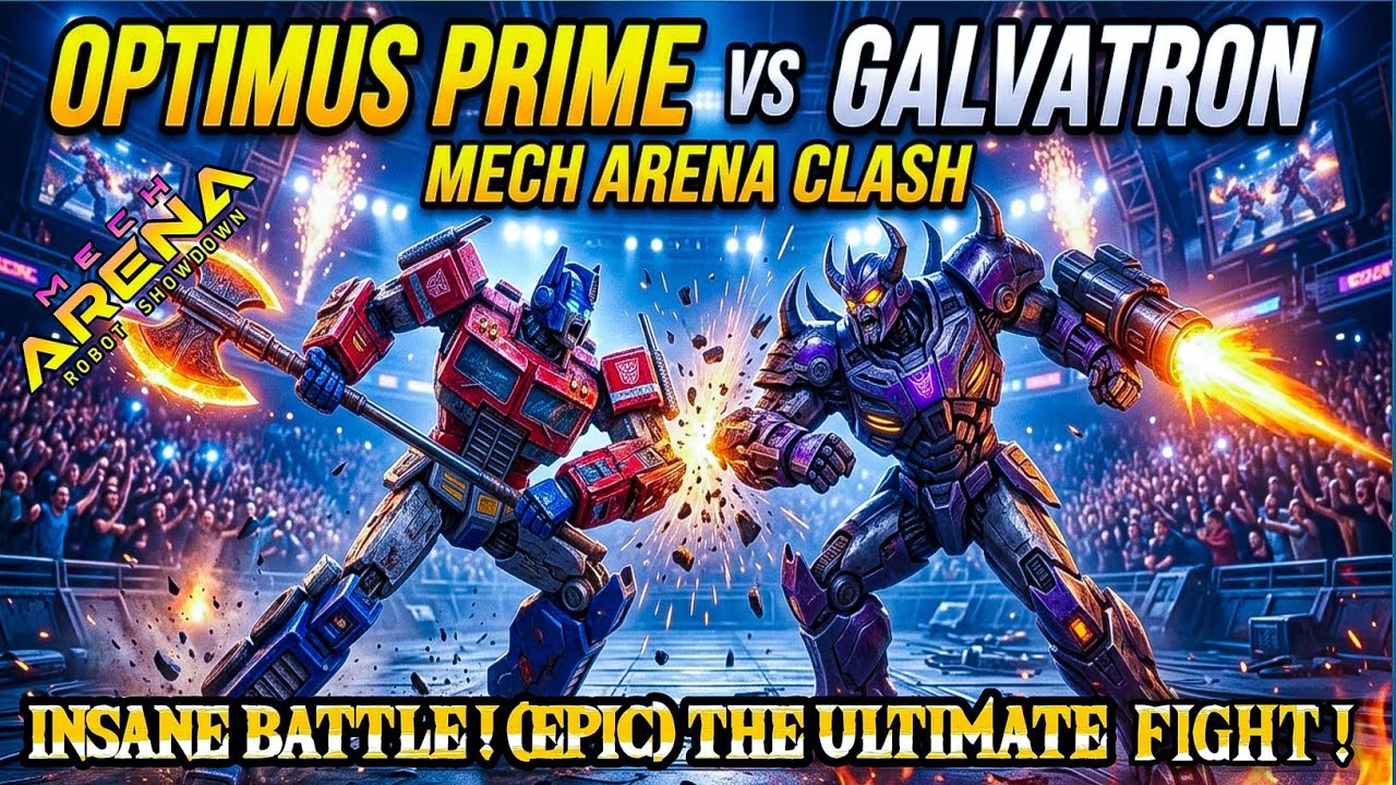 OPTIMUS PRIME VS GALVATRON MECH ARENA CLASH| INSANE BATTLE! (EPIC) THE ULTIMATE FIGHT!|Mech Arena