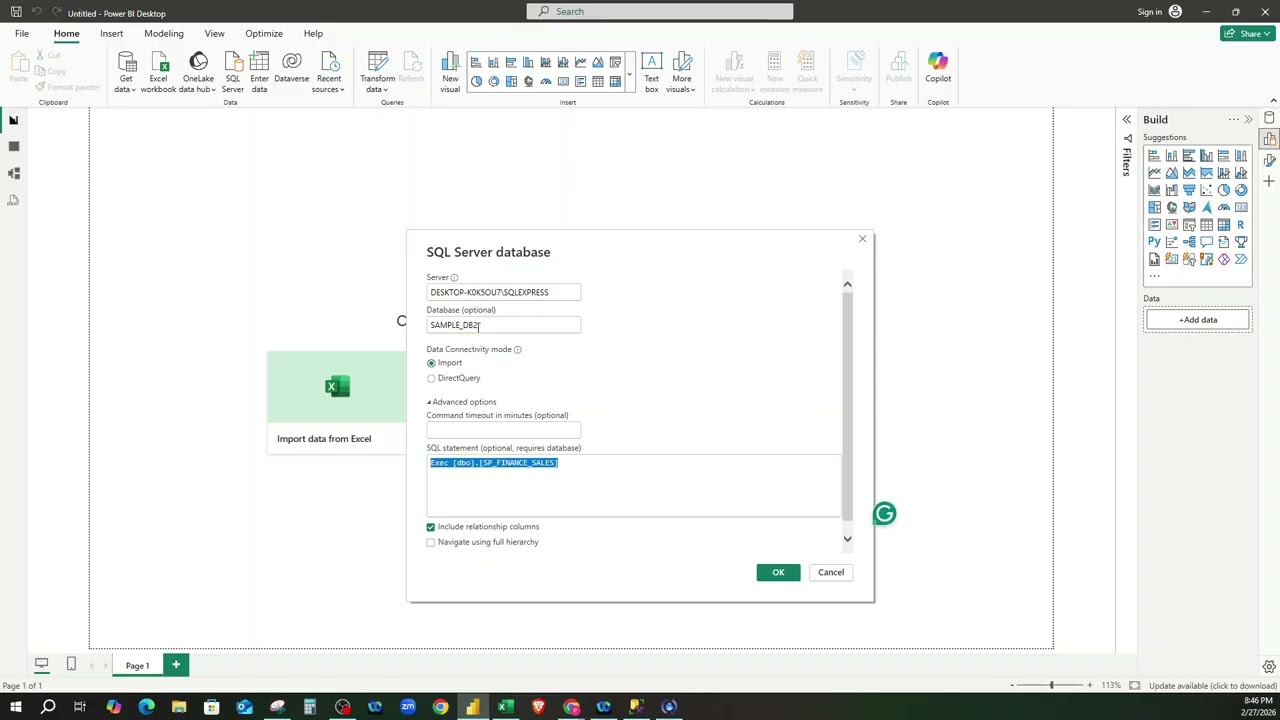 How to connect SQL server to Power BI