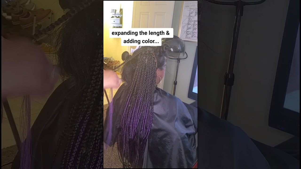 Custom ombre box braids: time-intensive beauty 
