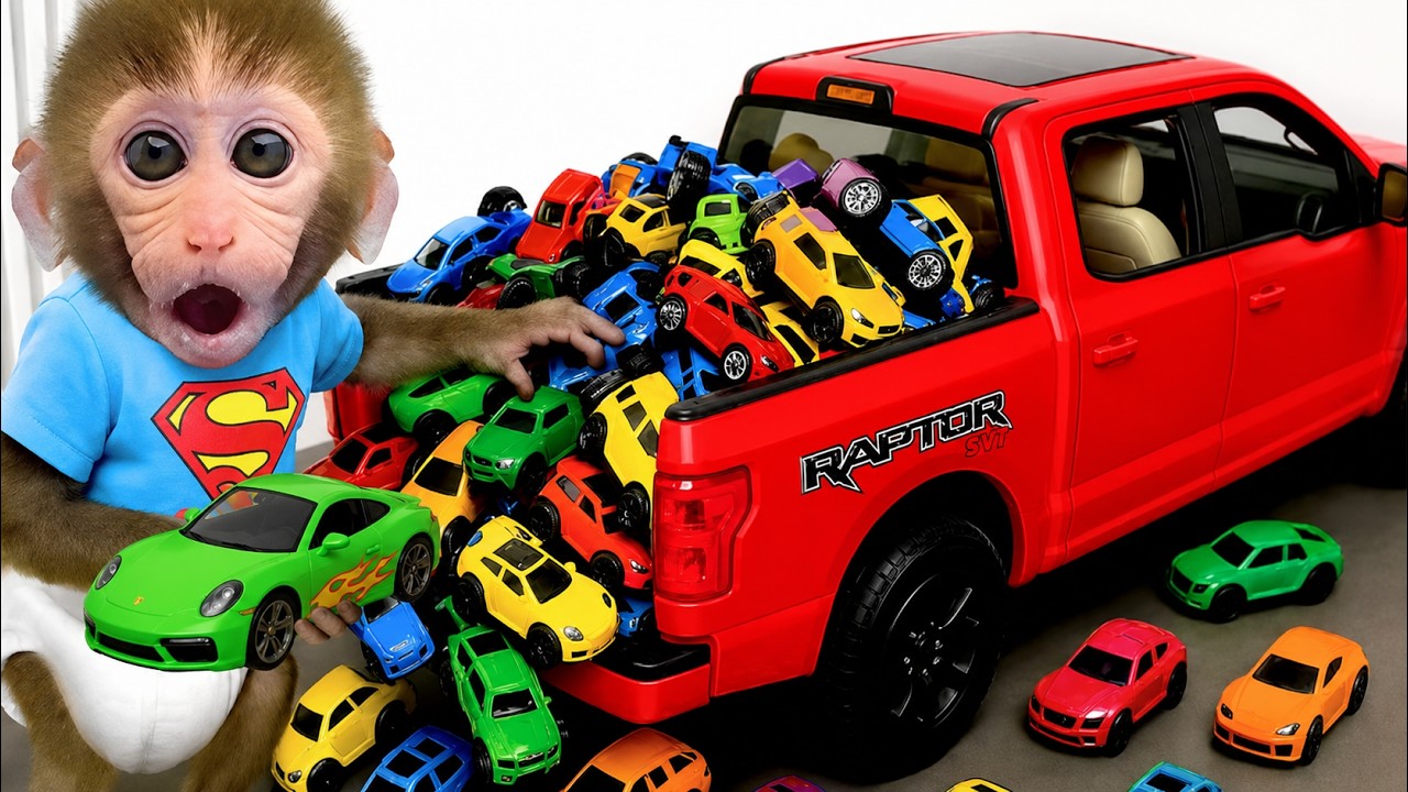 Singe Bon Bon R&eacute;pare Un Vieux Camion Et Part &Agrave; L&rsquo;Aventure Avec Le Petit Ours &Agrave; La Ferme 🐻🚛🔧