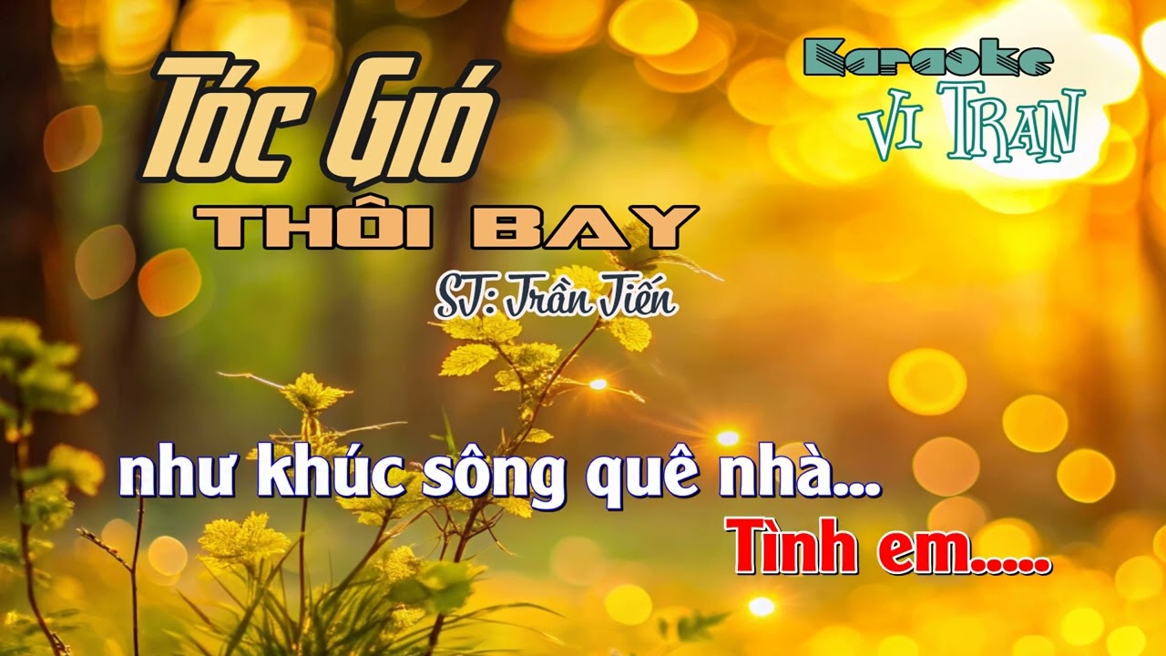 Karaoke Tóc Gió Thôi Bay – Tone Nam | Karaoke Vi Tran