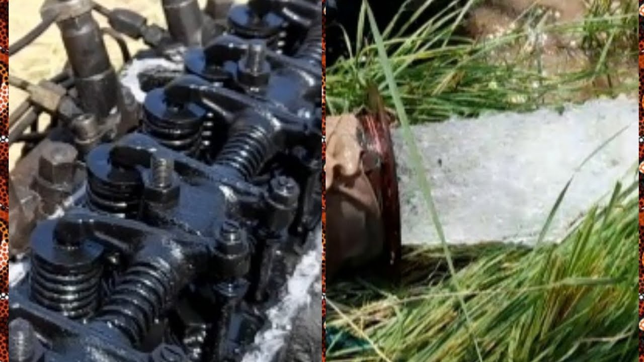 ماتور جرار روسي ازاي تعرفه قاطع زيت في عمود التكيهات Russian tractor engine