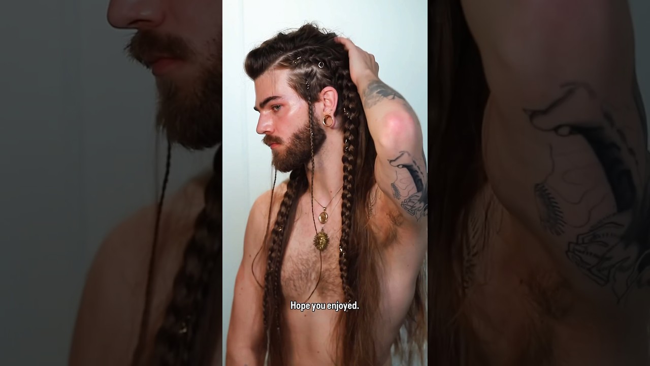 Legolas Inspired Viking Hairstyle For Men ft. Lithunium Snow #menslonghair