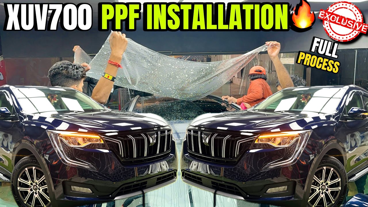XUV 700 Gloss PPF Installation😍| Full Process| The Detailing Heroes🔥