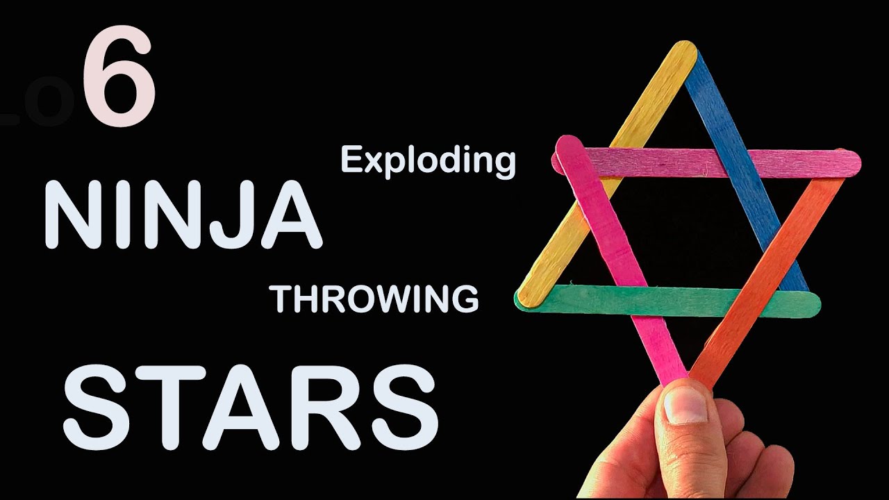 6 Ways To Make Exploding Ninja Stars with popsicle sticks