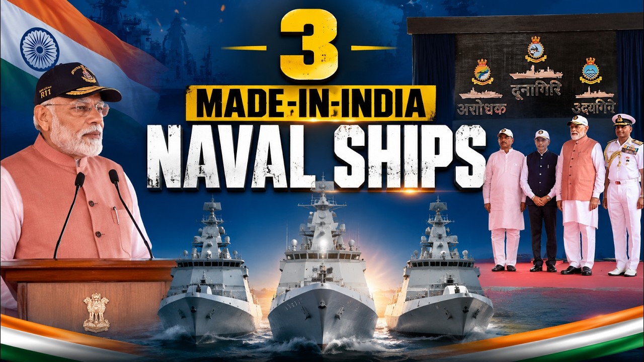 India's Maritime Power Gets a Massive Upgrade with 3 New Naval Ships