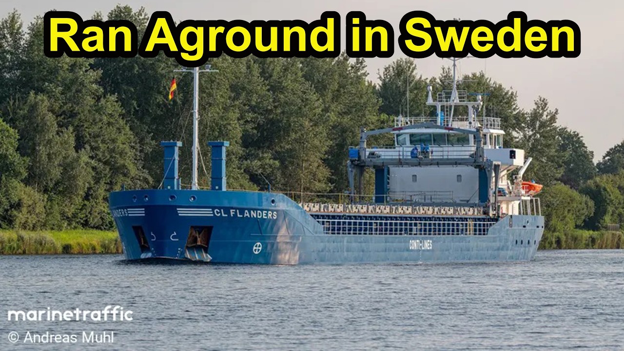 Loaded Bulk Carrier Runs Aground in Sweden.