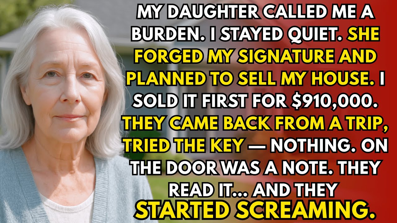 My Daughter Wanted to Get Rid of Me and Called Me a Burden — I Sold the House, Now She’s Homeless