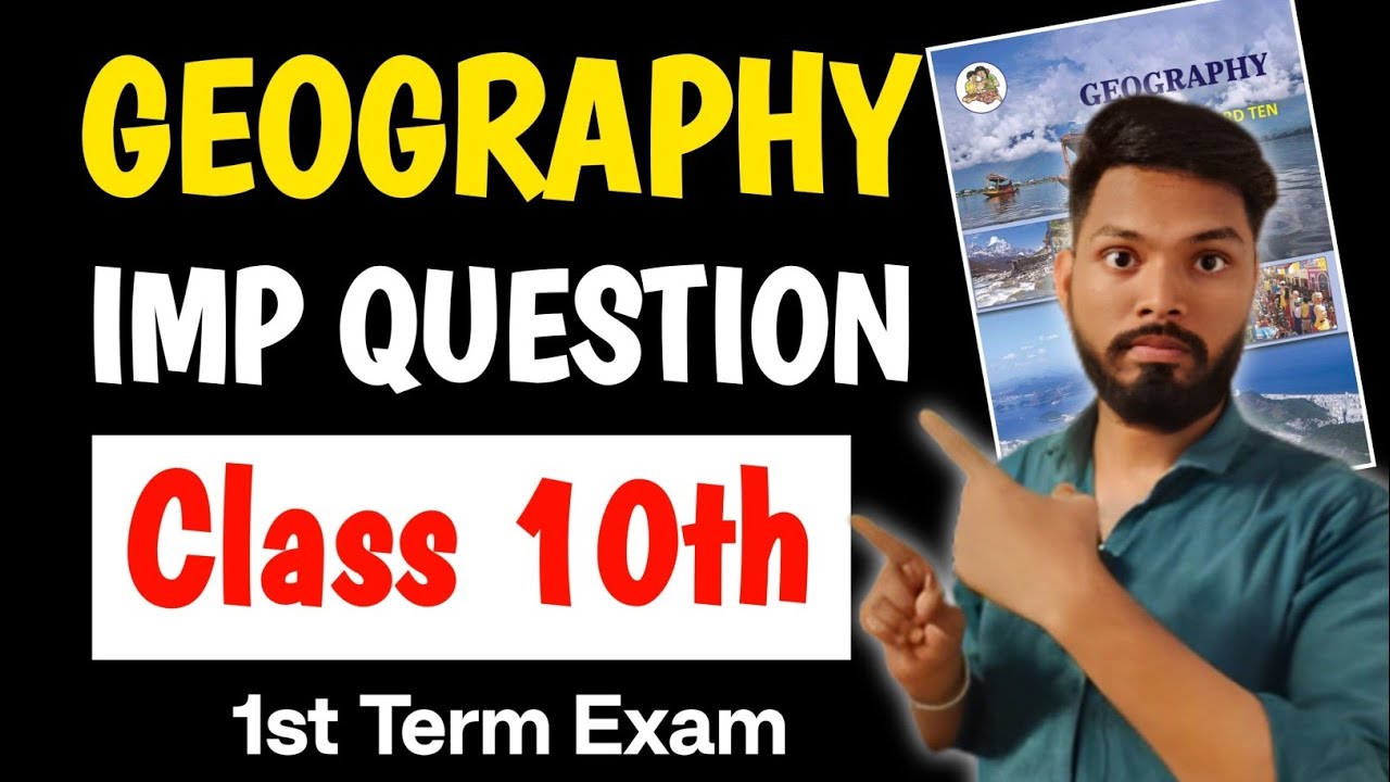 Class 10th Geography IMP Question 1st Semester Exam Sd Tech | Geography Imp Questions 10th 1st Term 