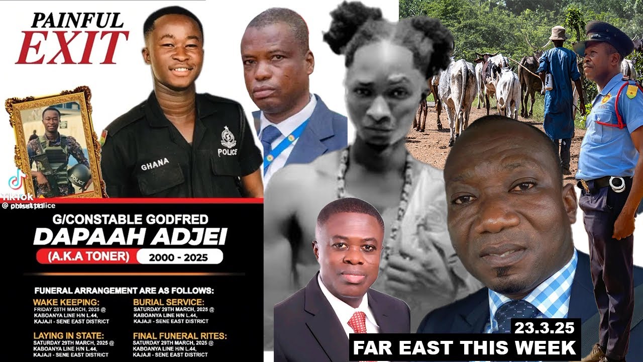 FAR EAST 23.3.25; Policeman allegedly strikd, ohempon reject cattle, kwesy lynx talks, Sanja trenz