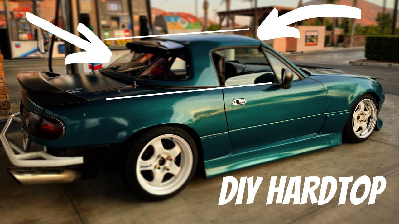 DIY CCPFABRICATION MIATA HARD TOP INSTALL WITH LED LIGHTS