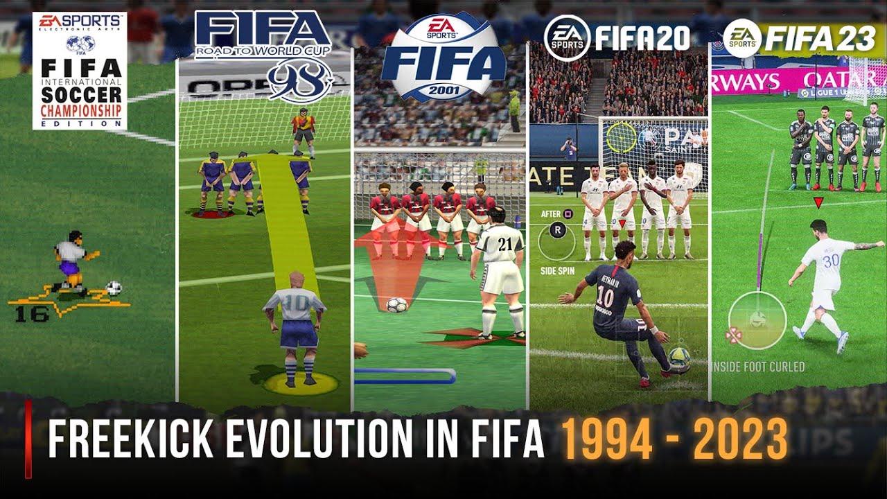 Free Kick Evolution In FIFA | 1994 - 2023 |