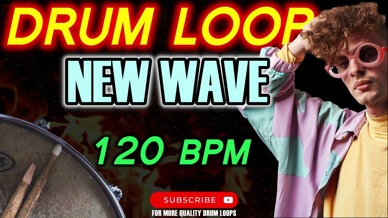 New Wave Drum Loop | 120 bpm New Wave Drums Backing Track