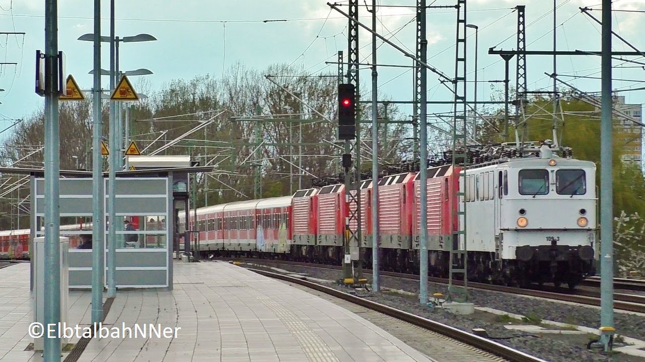 Leipzig-Thekla mit Holzroller (BR 109) & x-Wagen, BR 232, 182, 193; V100, Regionalzüge (Talent 2)...