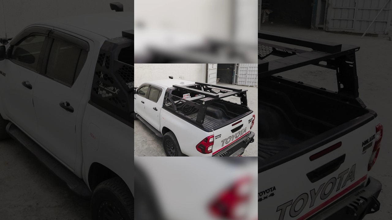 option4wd rollbar with bedrack and rear off-road install on Toyota hilux #hilux #offroad #suspension