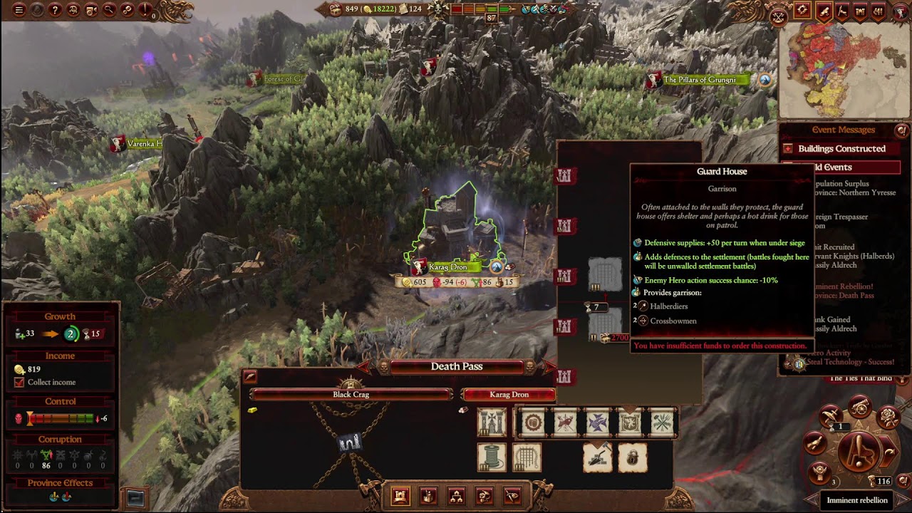 Total War: WARHAMMER III empire vs slessnesh
