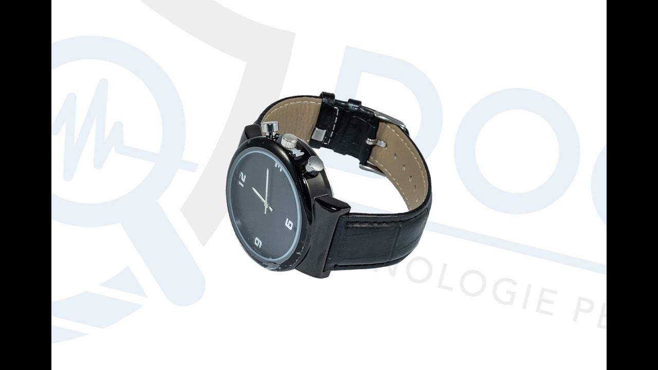 Spy camera Full HD in Orologio da Polso con Cinturino in Pelle 16 GB