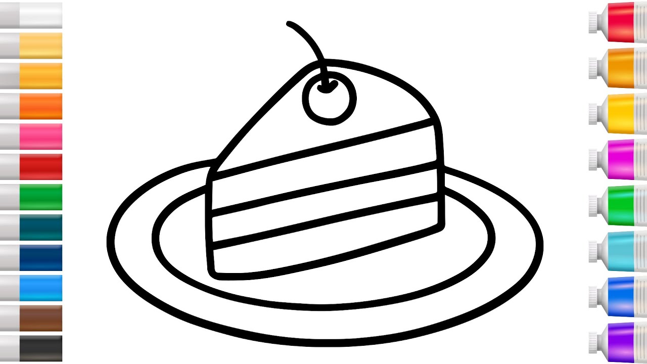 How to Draw a Cute Cake Slice | Easy Step by Step Tutorial