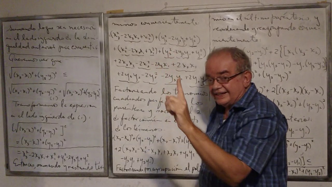 Pre Cálculo - Lección 35 - B (la desigualdad triangular en dos dimensiones)