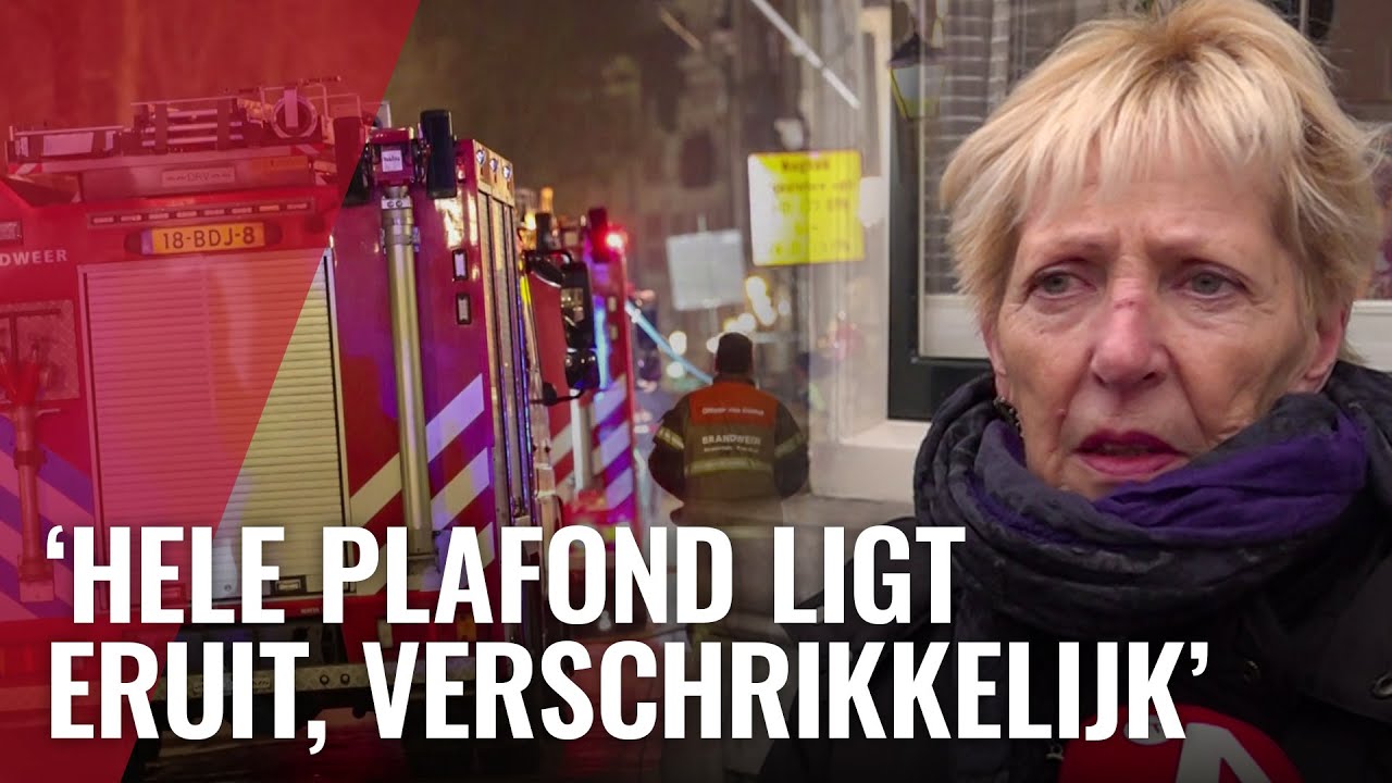 Brand Herengracht: monumentaal pand zwaar beschadigd