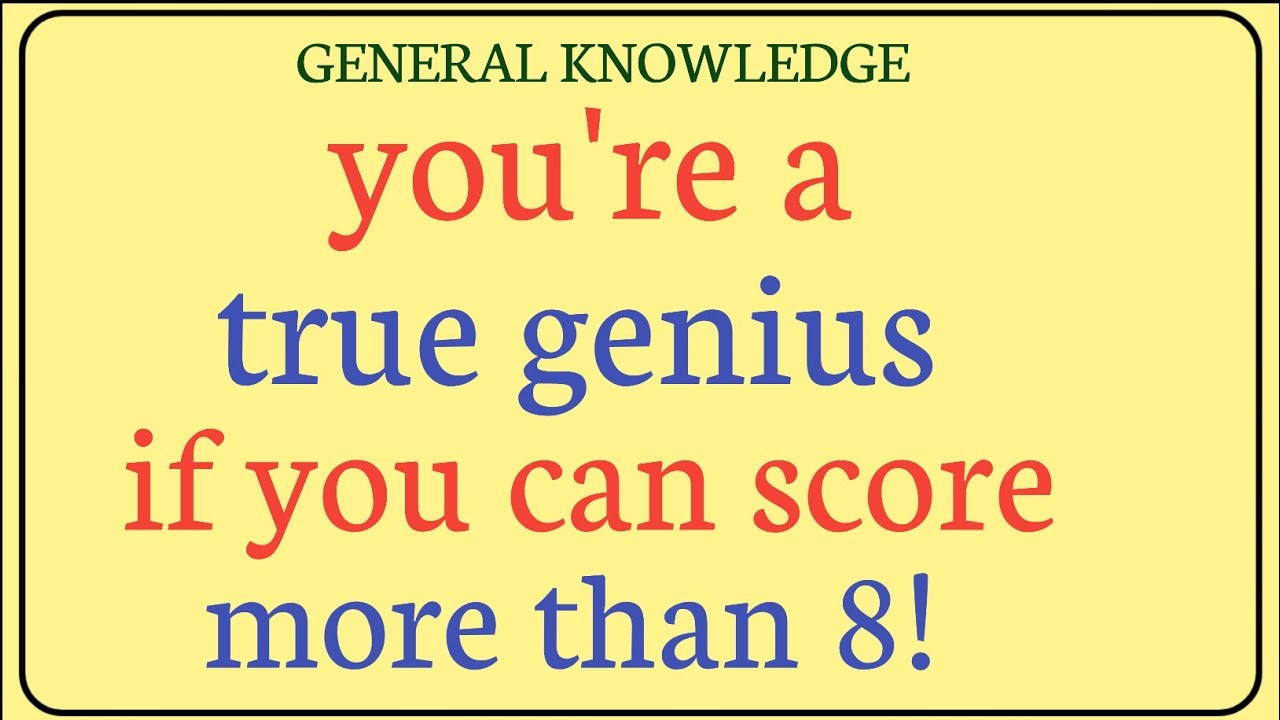 Tricky GK Questions | Brain Test Quiz general knowledge,