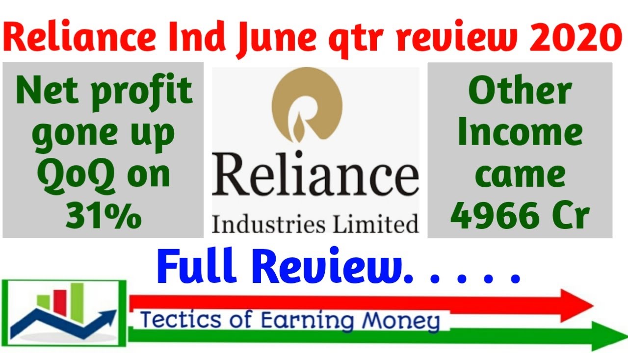 Reliance Ind June Qtr Result Net Profit up 31% on QoQ:  5000 Cr Other Income. Review Up or Down??