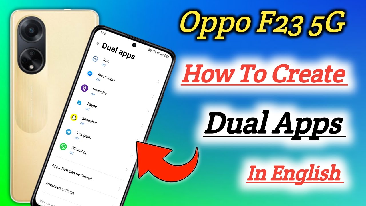 How To Create Dual App in Oppo f23, How To Create Clone App in Oppo f23