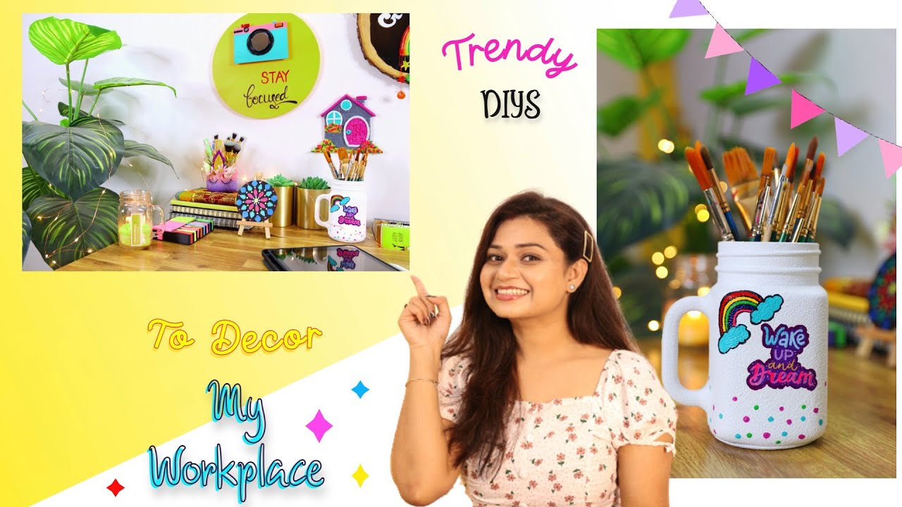 Some DIYs For Redecorating My Workplace | Handmade Gifts Ideas | Easy DIYs From Waste Materials