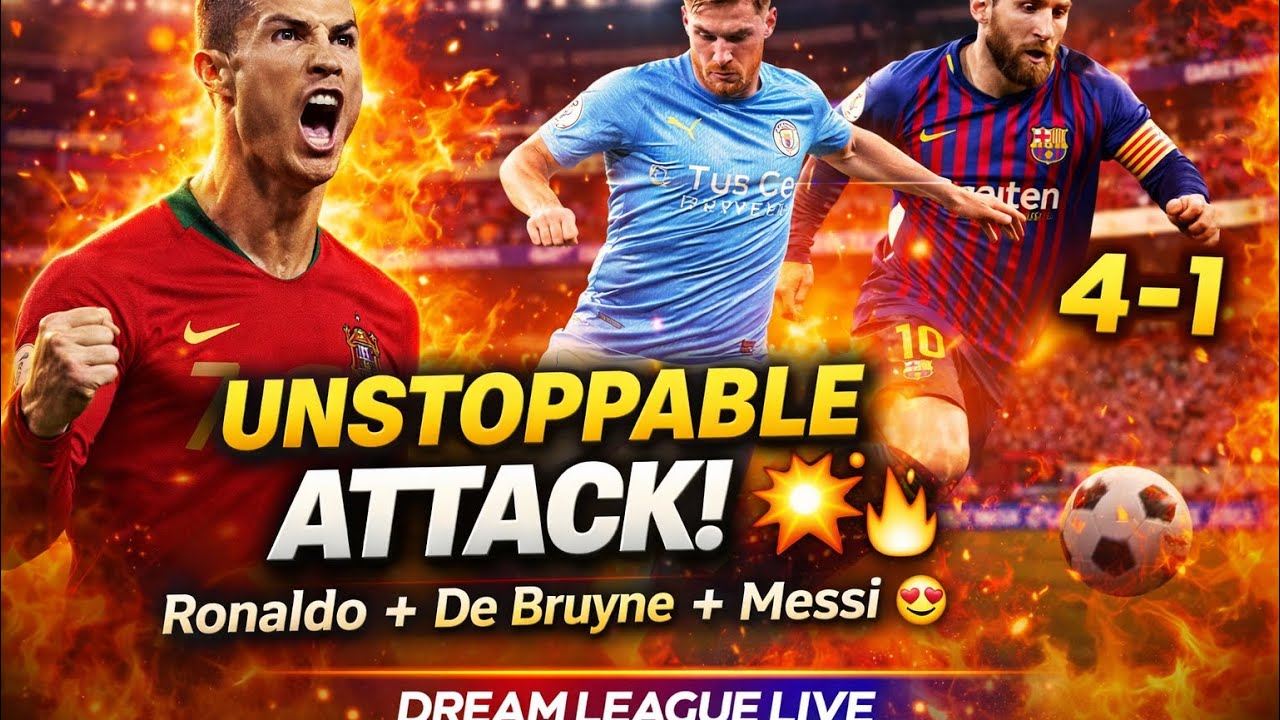Ronaldo, De Bruyne & Messi On Fire! 🔥 | Dream League Live 4-1 Dominant Win ⚽💥