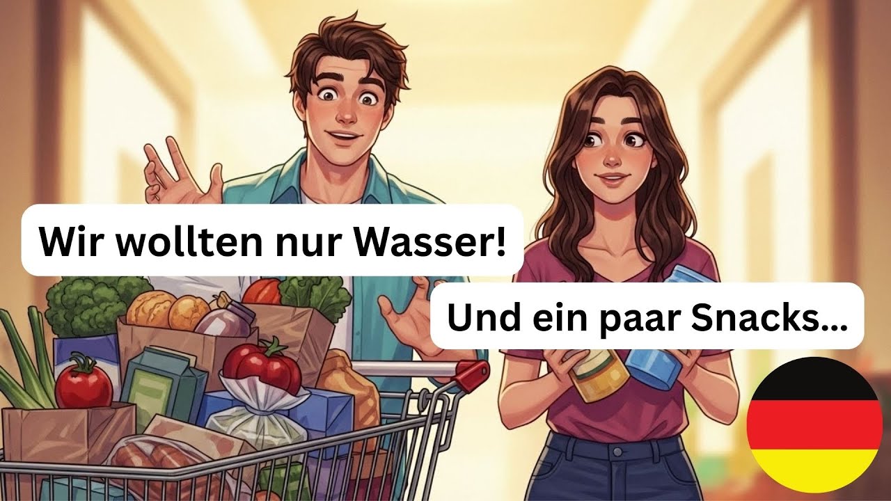 🇩🇪 Simple German Dialogues | A1-A2 | At the Supermarket