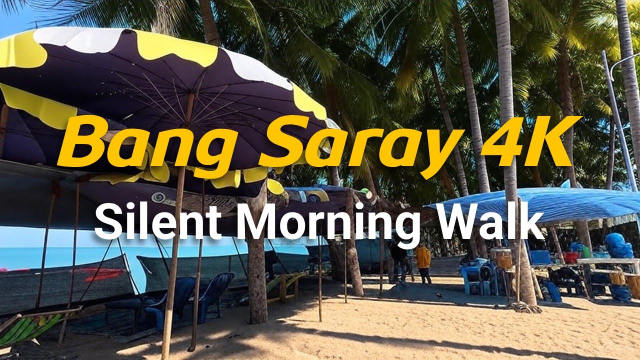 4K Silent Walk: Bang Saray Morning – Hidden Fisherman Beach, Thailand | Raw Asia Uncut | RAU 002