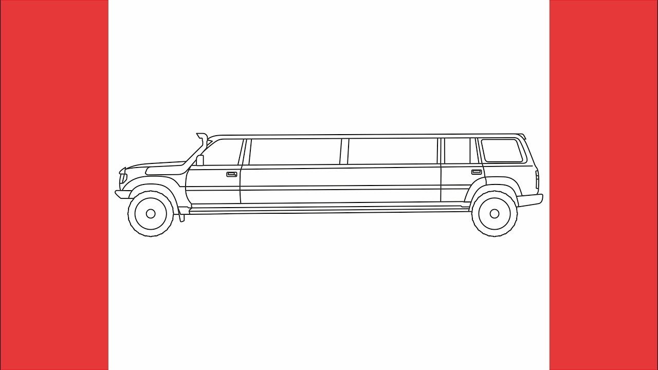How to draw a car Limousine