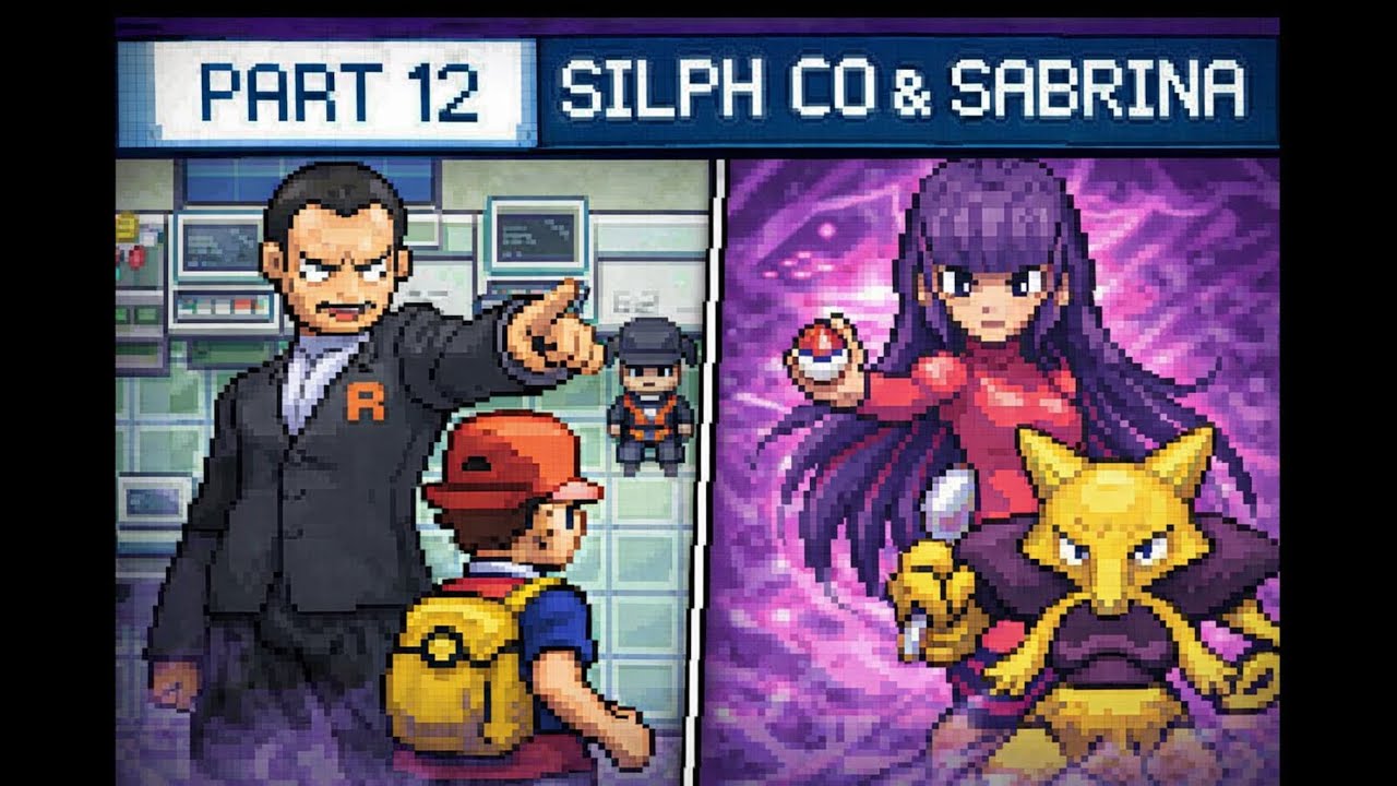 Pokémon Fire Red Part 12 – Silph Co Takeover & Gym Leader Sabrina Battle | Full Walkthrough 🔥