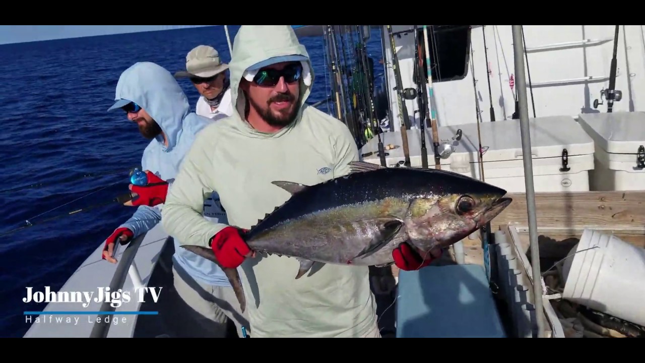 Slow Pitch Jigging Florida,Halfway Ledge,  Blackfin Tuna, grouper, and Mutton Snapper